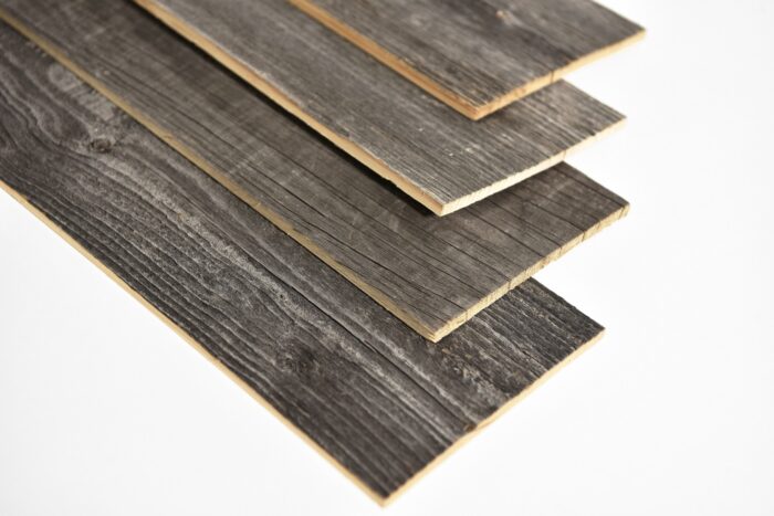 Gray reclaimed wood planks